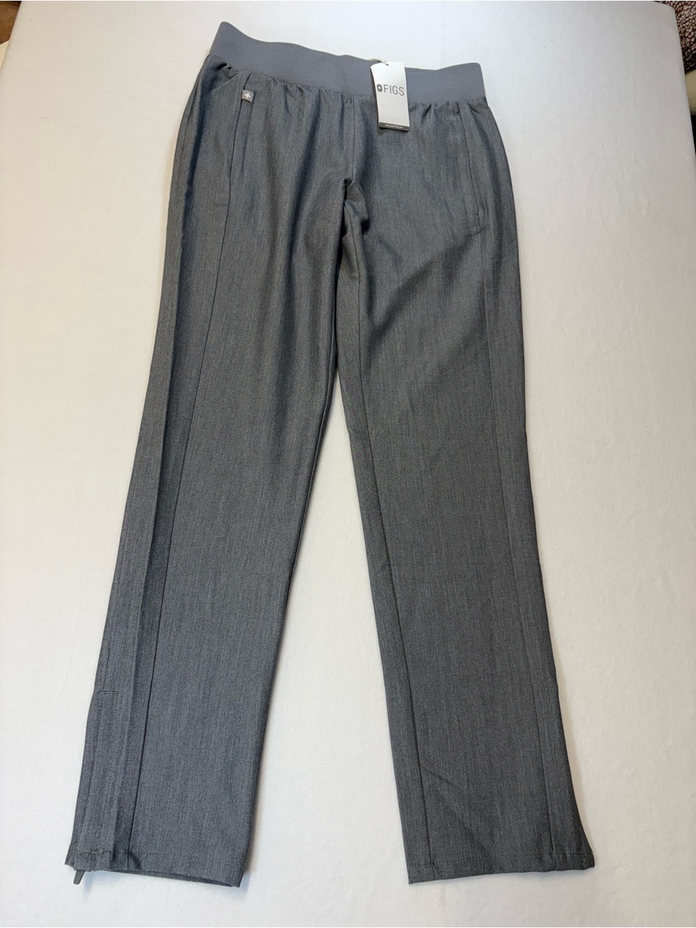 Figs Women’s Gray Straight-Leg Dress Pants
